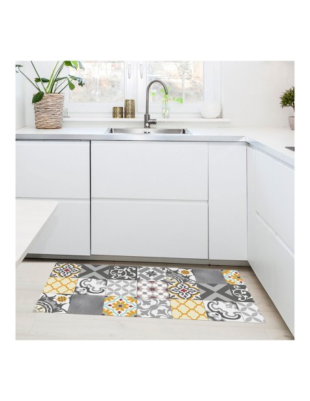 Alfombra vinilica croma patch gris-ambar 50 x 110 cm