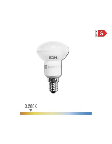 Bombilla reflectora led r50 e14 5 w 400 lm 3200 k luz calida ø 5,0 x 8,6 cm