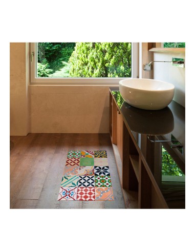 Alfombra vinilica mosaico color 45 x 75 cm