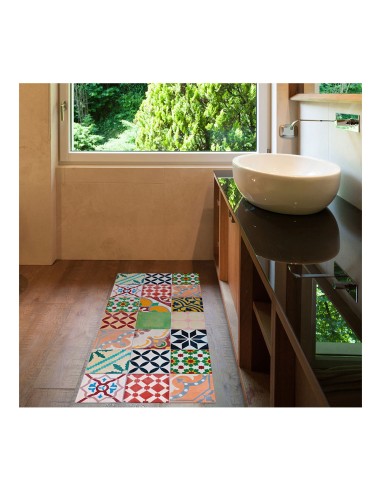 Alfombra vinilica mosaico color 50 x 110 cm