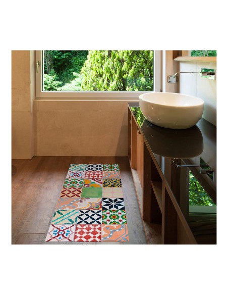 Alfombra vinilica mosaico color 50 x 110 cm