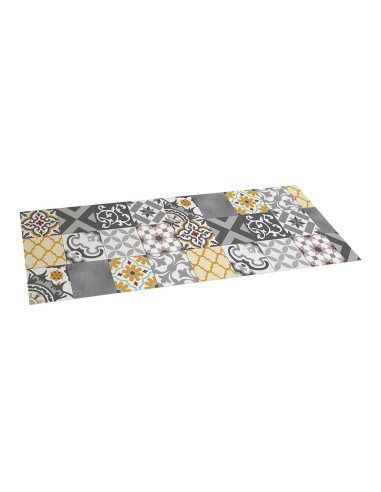 Alfombra vinilica croma patch gris-ambar 50 x 140 cm