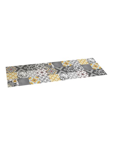 Alfombra vinilica croma patch gris-ambar 60 x 200 cm