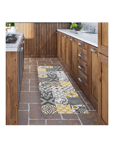 Alfombra vinilica croma patch gris-ambar 60 x...