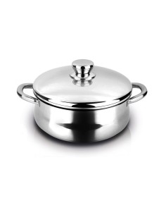 Cacerola de acero inoxidable silverinox + tapa 18/10 fagor ø20 x 9 cm