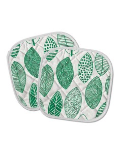 Agarradores cocina acolchados hojas 20x20cm. inofix