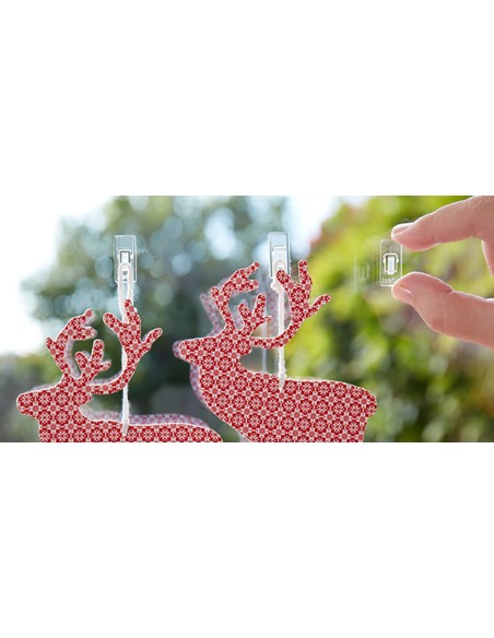 Mini ganchos colgadores adhesivos 3733-8-001 (blister 12 unid.) inofix