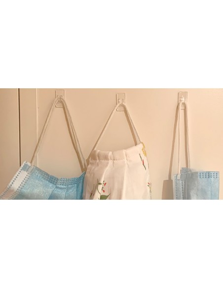 Mini ganchos colgadores adhesivos 3733-8-001 (blister 12 unid.) inofix