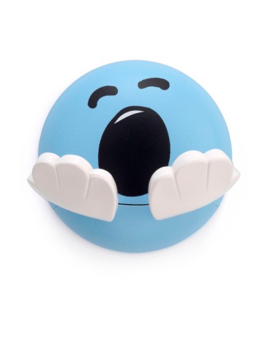 Colgador adhesivo infantil diseño cara azul