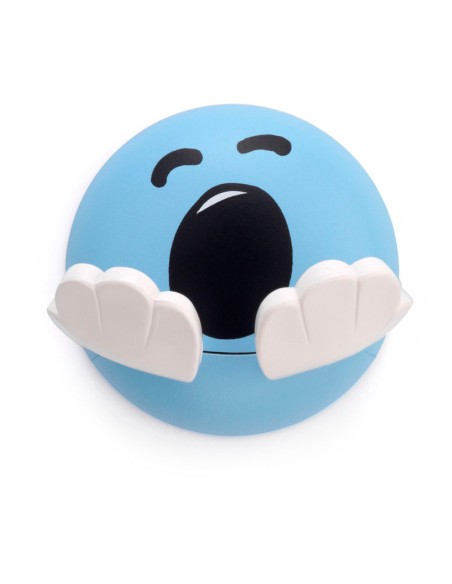 Colgador adhesivo infantil diseño cara azul