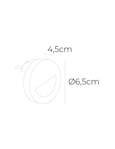 Piloto noche led redondo con visera 0,5 w 5 lm...