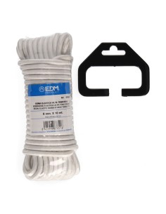 Cuerda de goma elástica blanca calibre 6 mm x 10 m