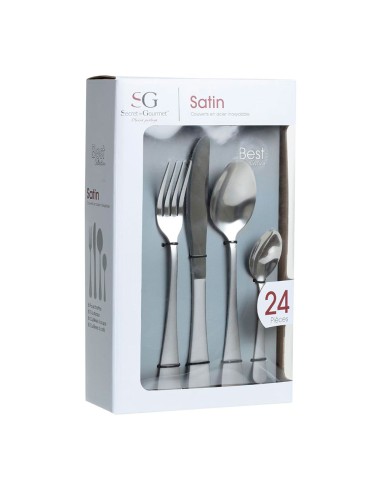 Cuberteria 24 piezas colección satin