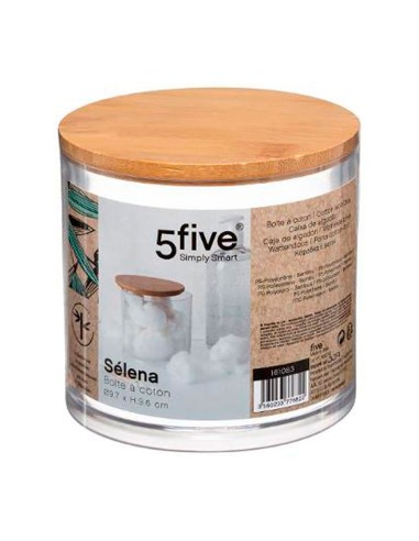 Caja redonda de baño de bambú colección 'selena'