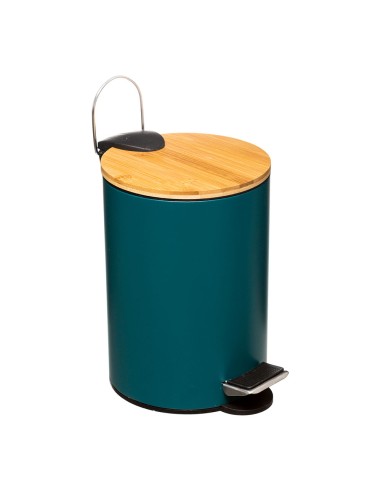 Papelera pedal verde petrol 3 l