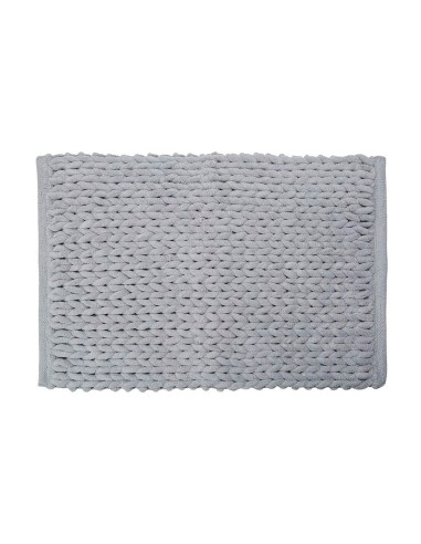 Alfombra de baño gris 50 x 75 cm