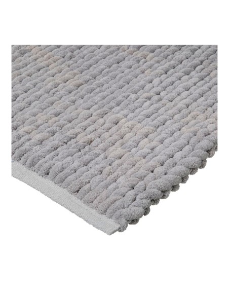 Alfombra de baño gris 50 x 75 cm