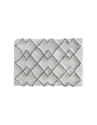 Alfombra de baño etnica gris 50 x 75 cm