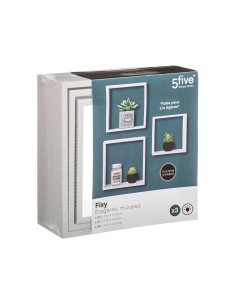 Set 3 estantes tipo cubo color blanco 3 medidas 2