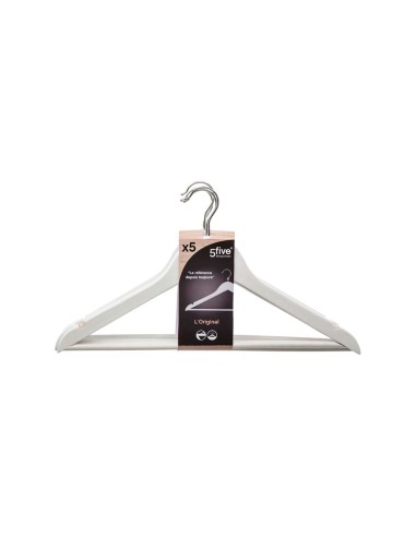 Perchas color blanco, 5 uds