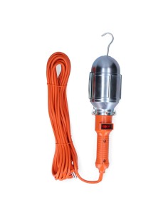 Lampara portatil con interruptor y gancho metalico. e-27 (10m de cable) 2