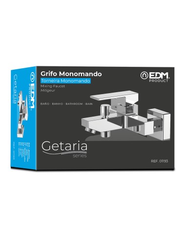 Grifo monomando de bañera empotrado serie getaria