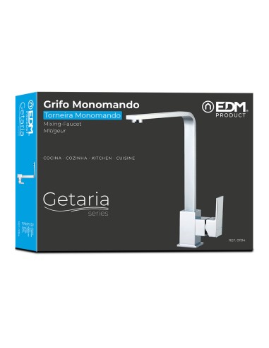 Grifo monomando de cocina caño alto serie getaria