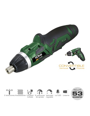 Atornillador a bateria reversible 3,6 v litio...