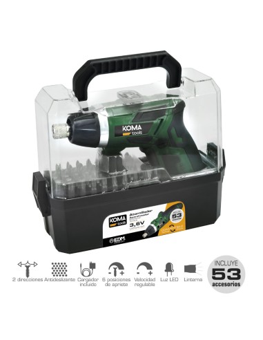 Atornillador a bateria reversible 3,6 v litio...