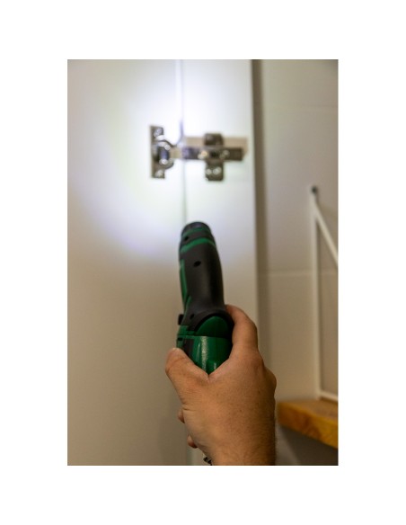 Atornillador a bateria reversible 3,6 v litio 1300mah con 53 accesorios 17,5 x 14,8 cm