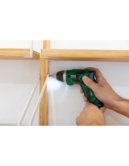 Atornillador a bateria reversible 3,6 v litio 1300mah con 53 accesorios 17,5 x 14,8 cm