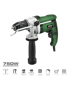 Taladro percutor 750 w 31,5 x 12 x 22 cm