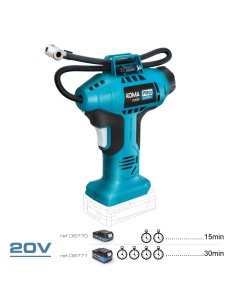 Compresor de aire 20 v (sin batería ni cargador) 7,5 x 17,5 x 22,5 cm 2