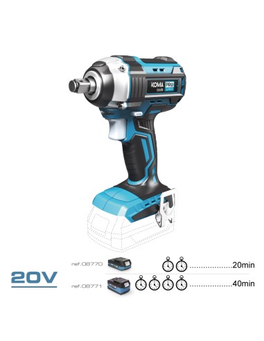 Llave de impacto 20 v brushless 280 nm (sin...