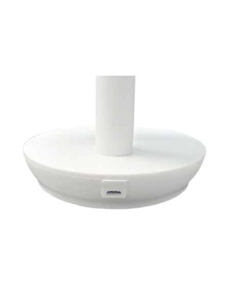 Ventilador de sobremesa recargable blanco potencia: 5w aspas: ø14,5cm 17x13x26cm edm