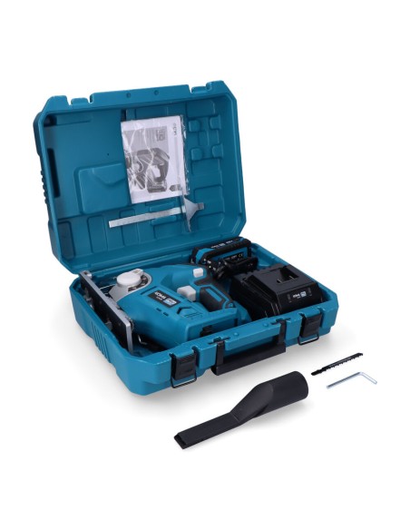 Kit maletin sierra caladora 20 v con 1 bateria 2.0a y cargador 08772. 23x21,5cm