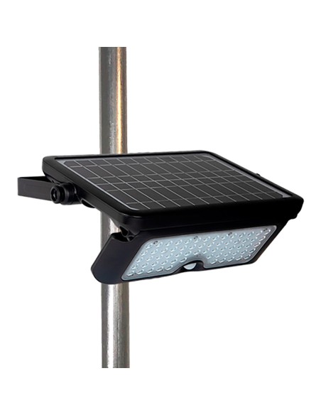 Aplique solar 10w 1150lm recargable. sensor presencia (2-8m) color negro 27,5x19,6cm edm