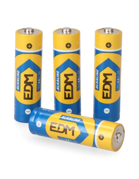 Pila edm alkalina long life aa - lr06 1,5v (blister 4 uds) ø14,5 x 50,5 mm