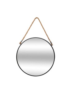 Espejo redondo de metal con cuerda ø38cm