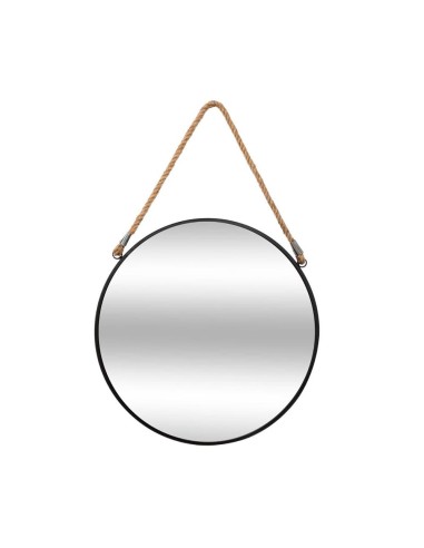 Espejo redondo de metal con cuerda ø38cm