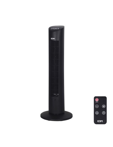 Ventilador de torre. potencia: 60 w, mando a distancia, negro 28 x 78,3 cm