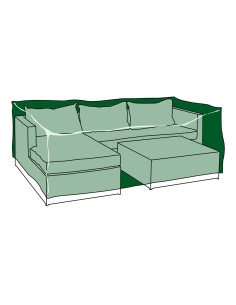 Funda protección cubre chaiselong+mesa 213x132x74cm 240g/m²