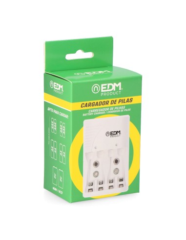 Cargador de pilas para: 4 pilas aa - aaa - 9v...