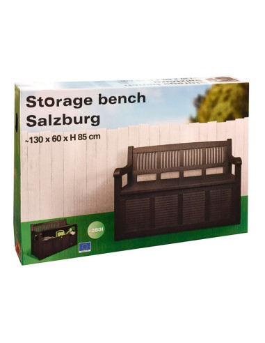 Banco de jardin salzburg color gris oscuro 130...