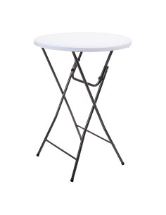 Mesa redonda plegable color blanco ø80 x 110 cm