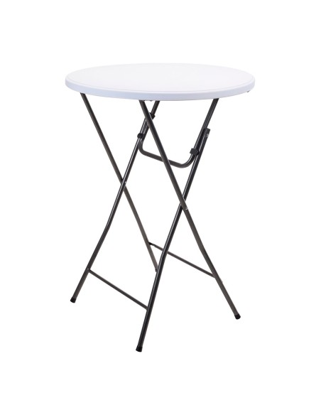 Mesa redonda plegable color blanco ø80 x 110 cm