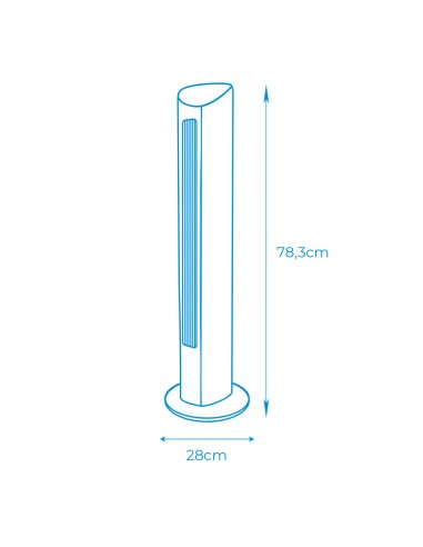 Ventilador de torre. potencia: 60 w, mando a...