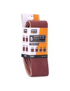 Kit 5 lijas para lijadora de banda 08778 koma tools