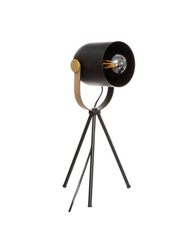 Lámpara de mesa tripode modelo "action' e27 color negro