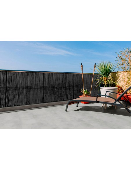 Cañizo sintético fency wick 1x3m gris-negro faura